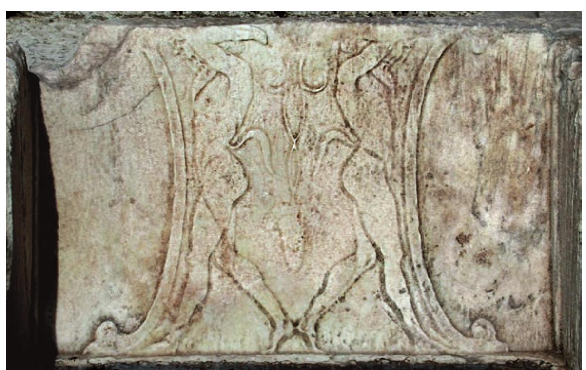 Fig. 9. Throne of the Priest of Dionysos, backrest 