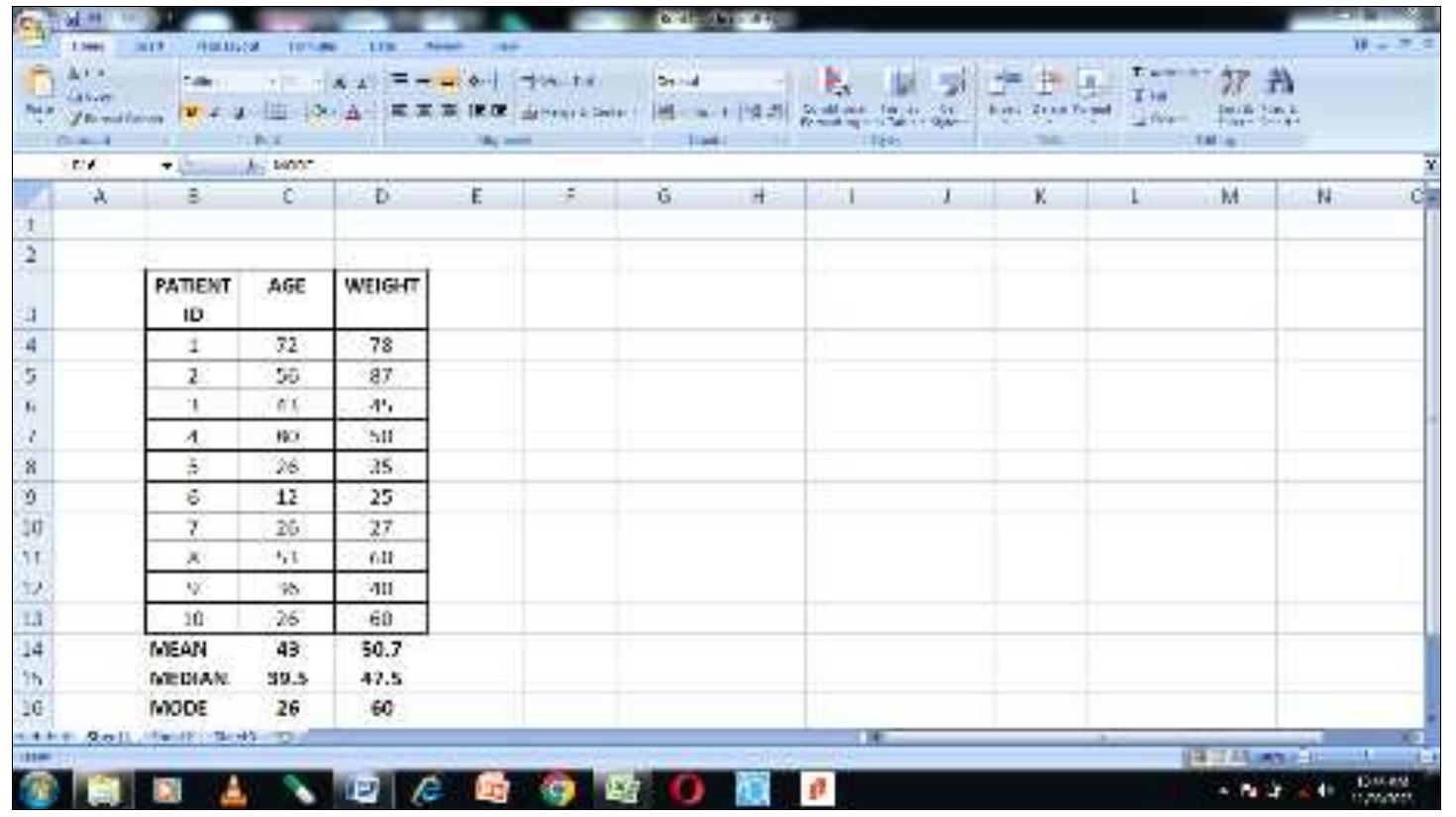 mode excel calculation