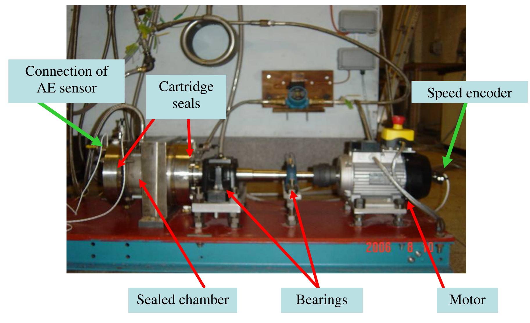 Layout of the mechanical seal test rig