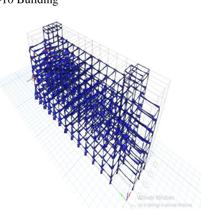 Shear force and bending moment diagram for g+5 building