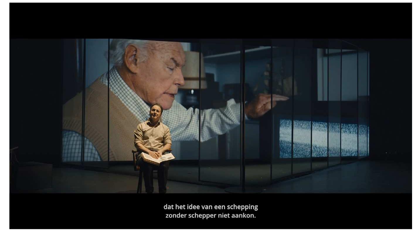 Fig. 3 - Timothy West and Samuel West, as old and young Geiser. Michel van der Aa, The Book of Water, still frame. 