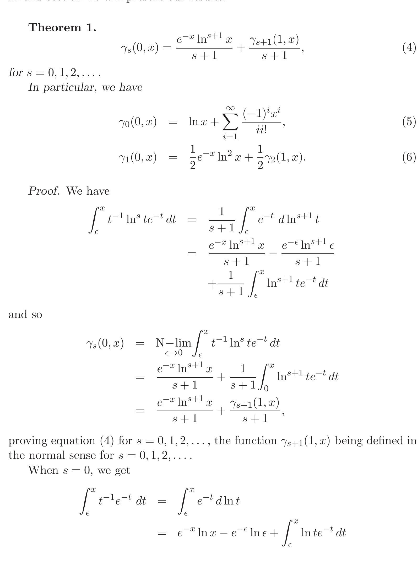 (PDF) On the Incomplete Gamma Function
