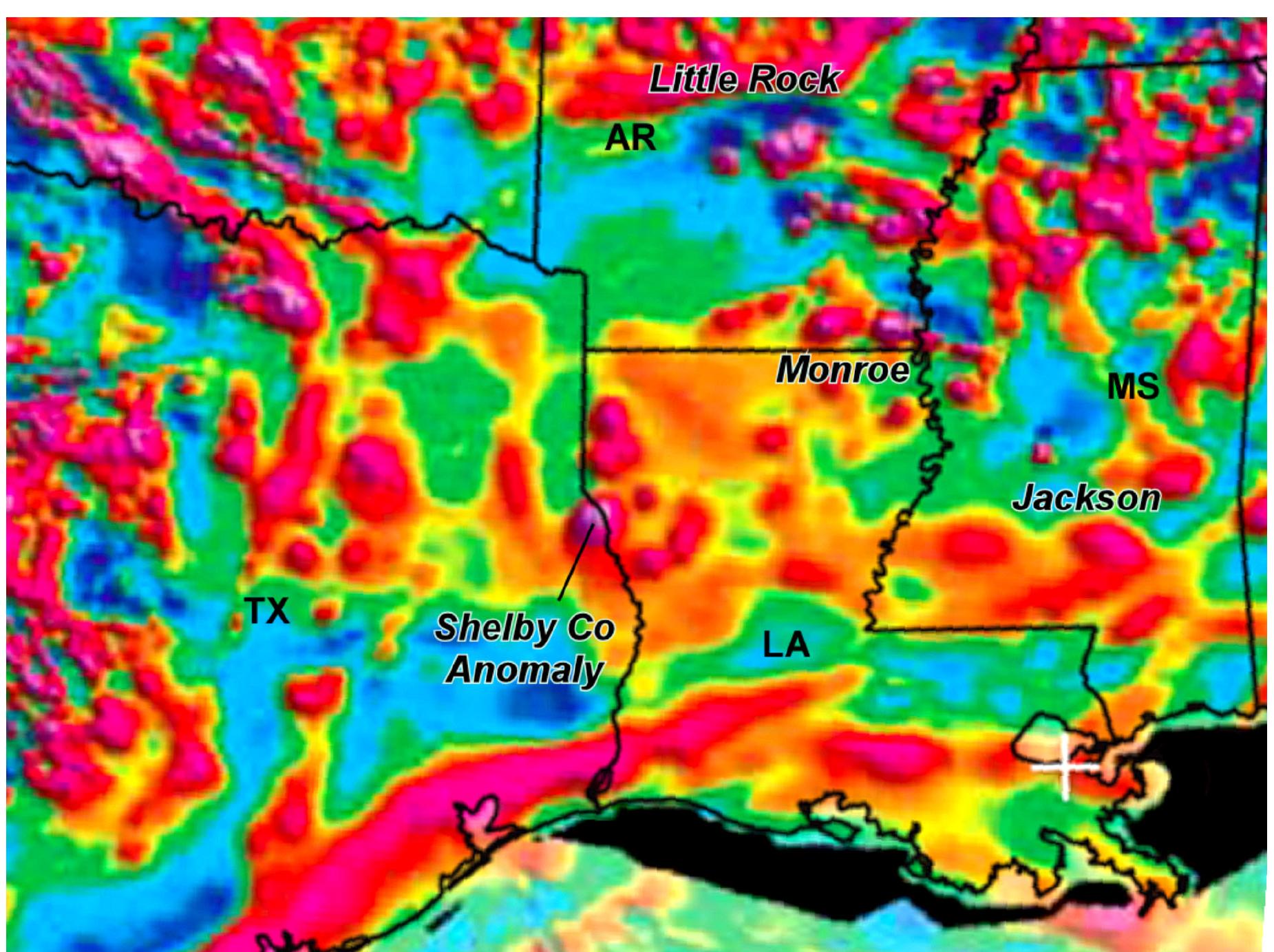 Magnetic anomalies of the northern gulf of mexico basin