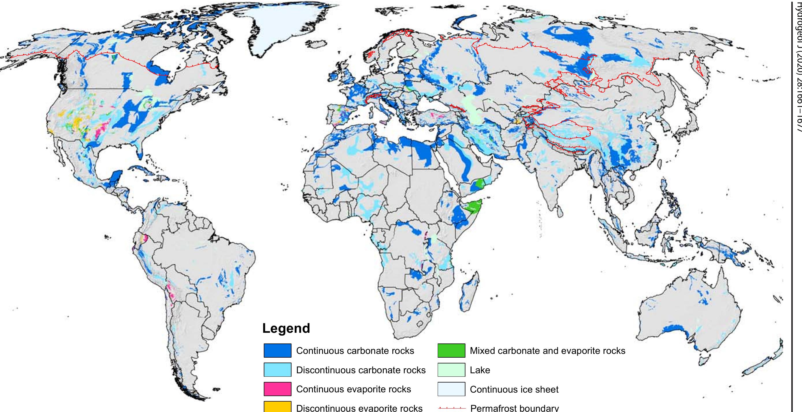 Figure 1 - from Global distribution of carbonate rocks and