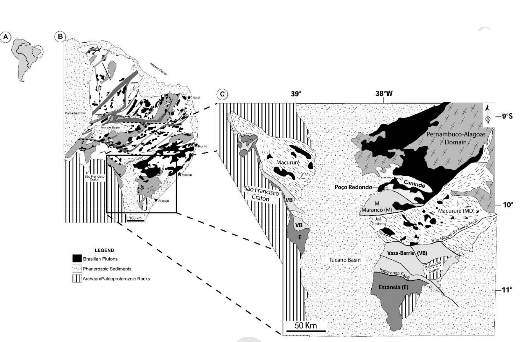 Simplified geological map of the gns (lisboa 2014). symbols: