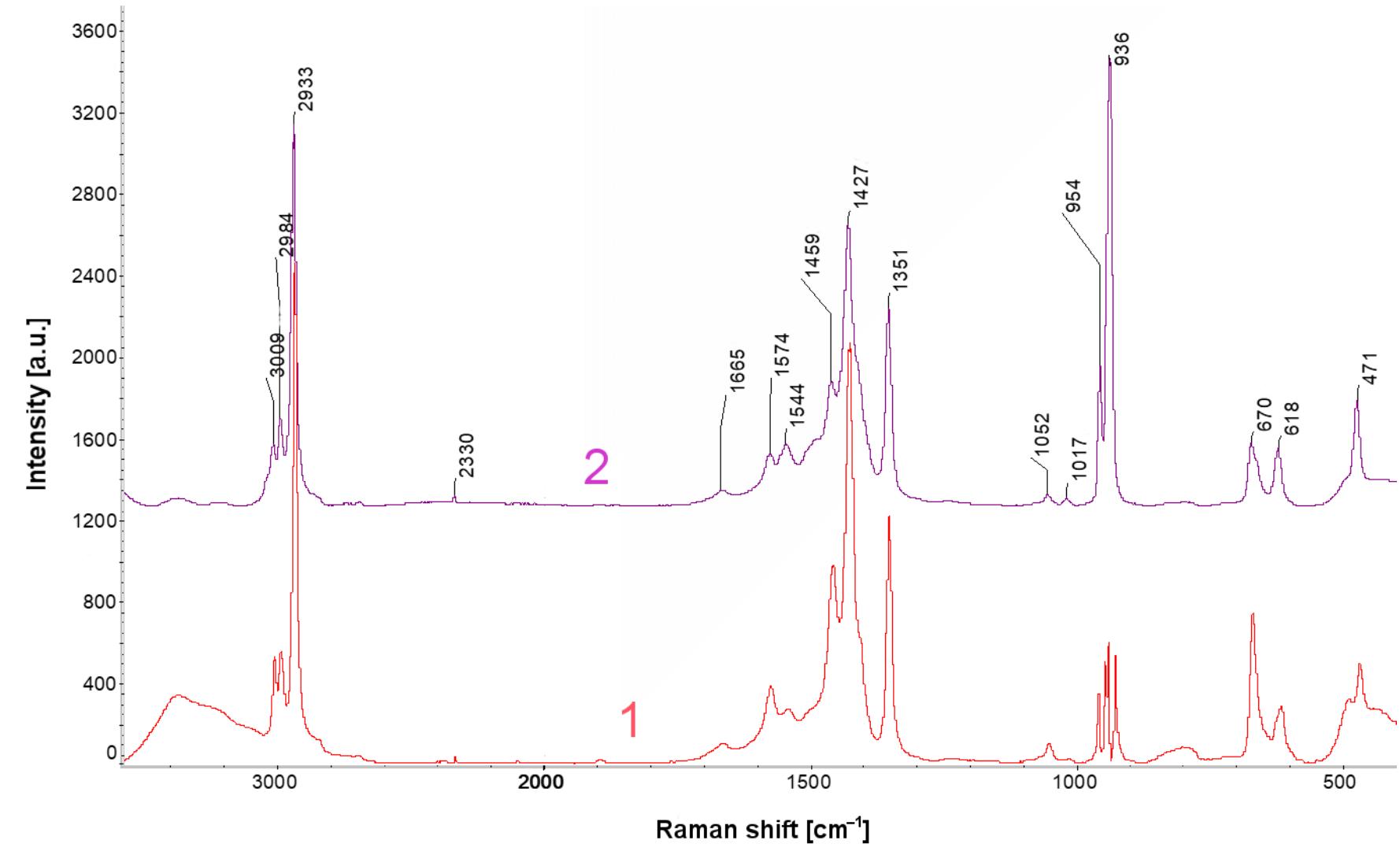 Formate Raman Spectra Figure 2 - from Chemical Removal of Lead Corrosion Products