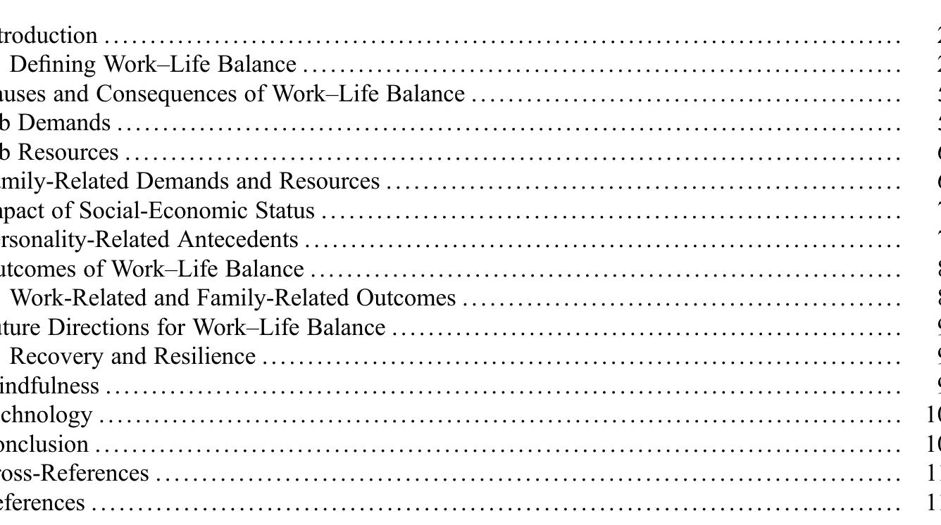 Work Life Balance Definitions Causes And Consequences
