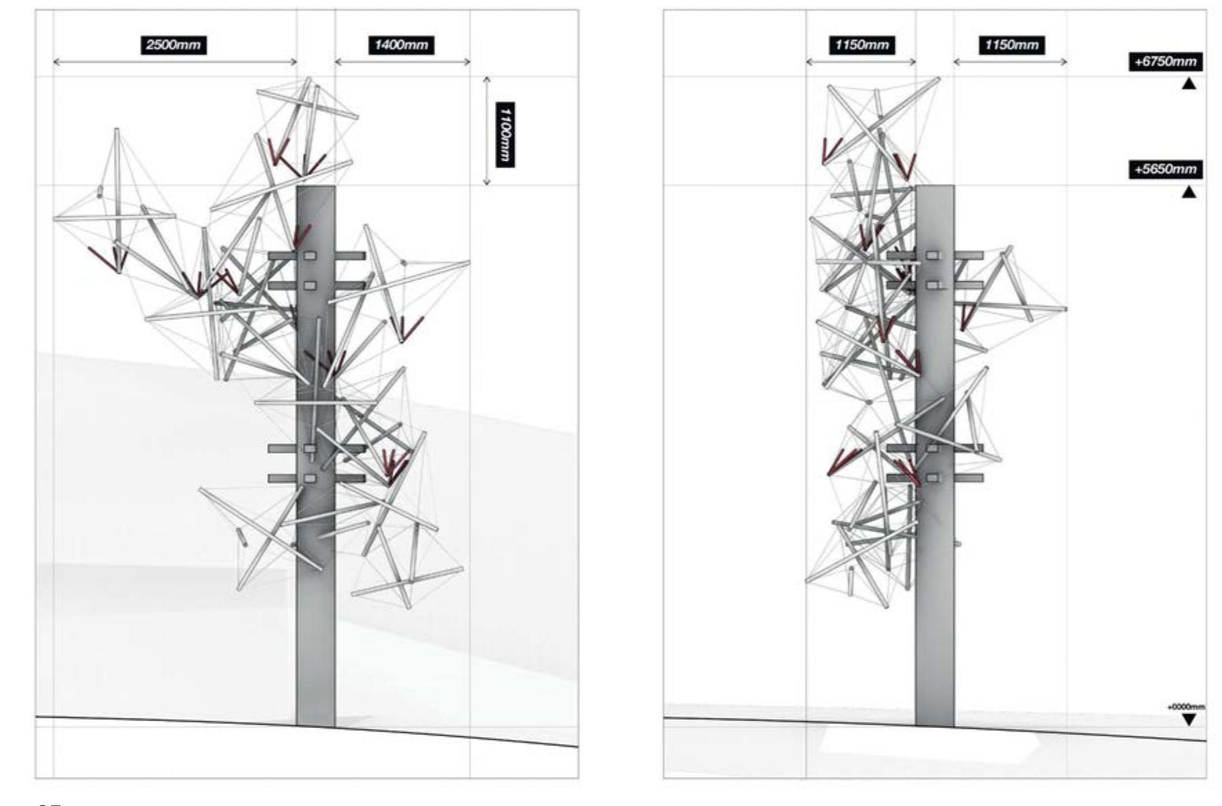 approach helps to select promising designs by comparing them with descriptions of living trees. Resulting structures can be more suitable than those possible through direct modelling by humans.  Just cooperation within more-than-human worlds is an open and difficult challenge, but our results suggest that humans and nonhumans can design together. Current anthropocentric approaches are often  so detrimental that opportunities for improvements — however partial — are withii grasp and should not be shunned.”  Such approaches can have wide implication: To illustrate, our modelling demonstrates that an average old tree provides 18 metres of branches that birds find suitable. The loss of such trees can lead to striking regional deficiencies. Today, our test site has no suitable branches. By contrast, the total length of such branches in 1770 was more than 24,000 metres. We estimate that the total length of such branches for the whole of Australia’s grassy woodland ecozone is now 11 times smaller (15,033,600 metres) than it was when European colonists first arrived (167,040,000 metres) and disrupted Indigenous management practices.  