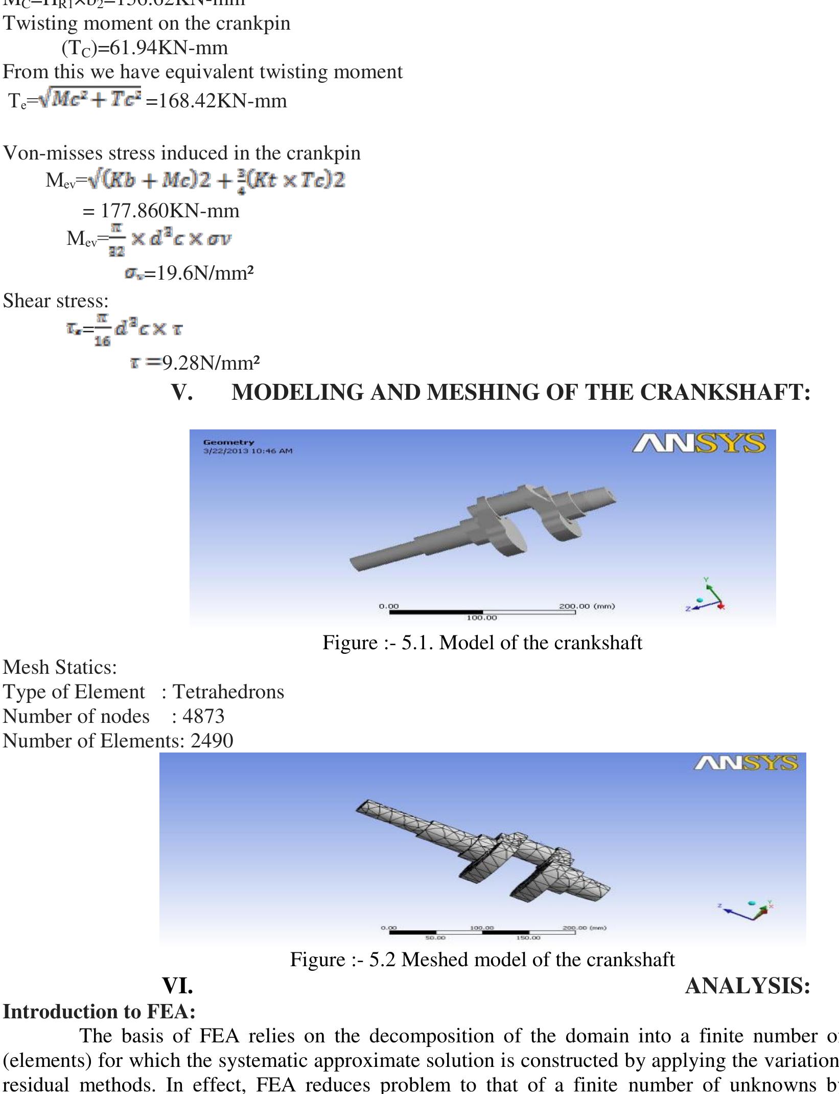 (PDF) Modeling and Analysis of the Crankshaft Using Ansys Software