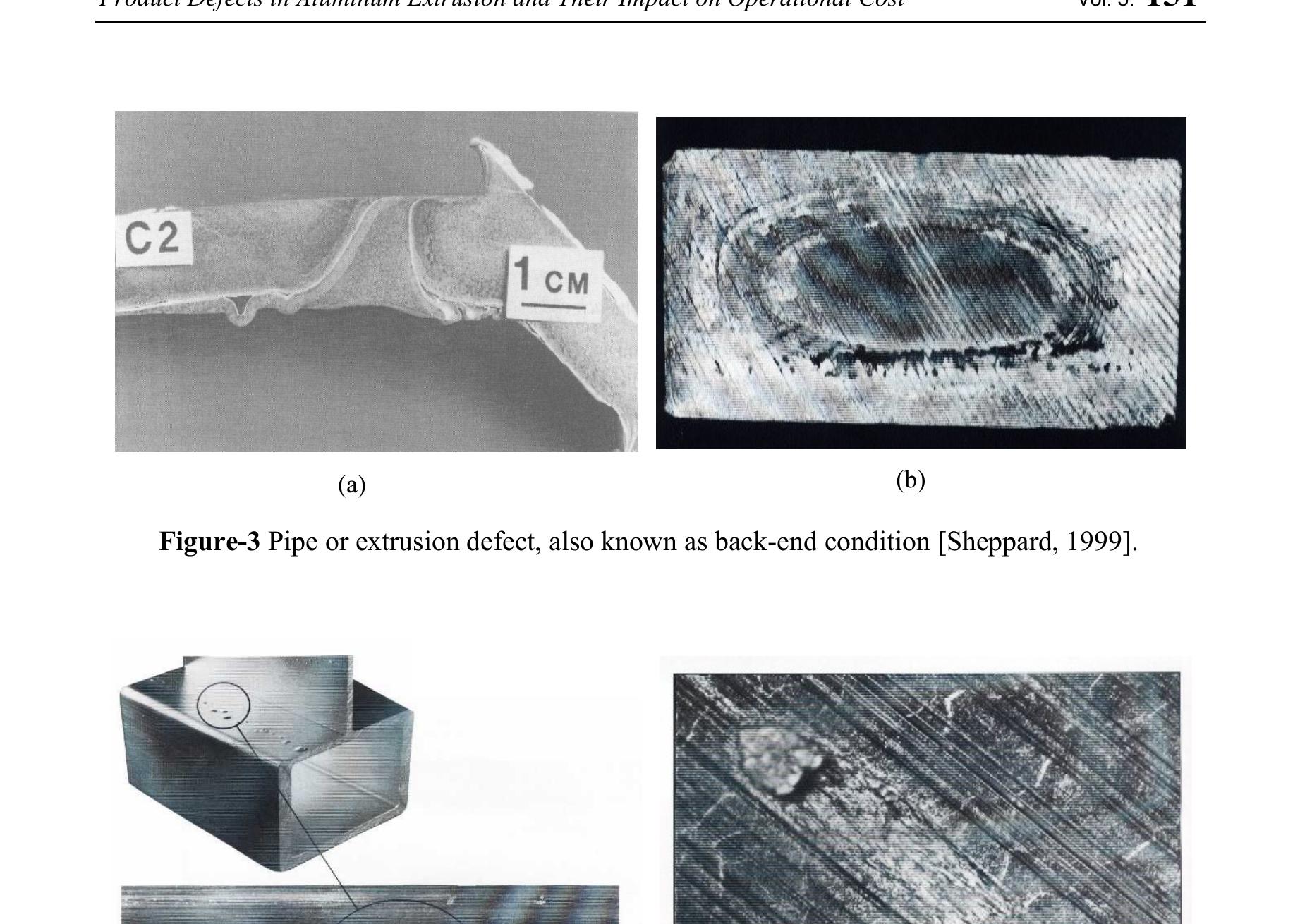 Product defects in aluminum extrusion and their impact on