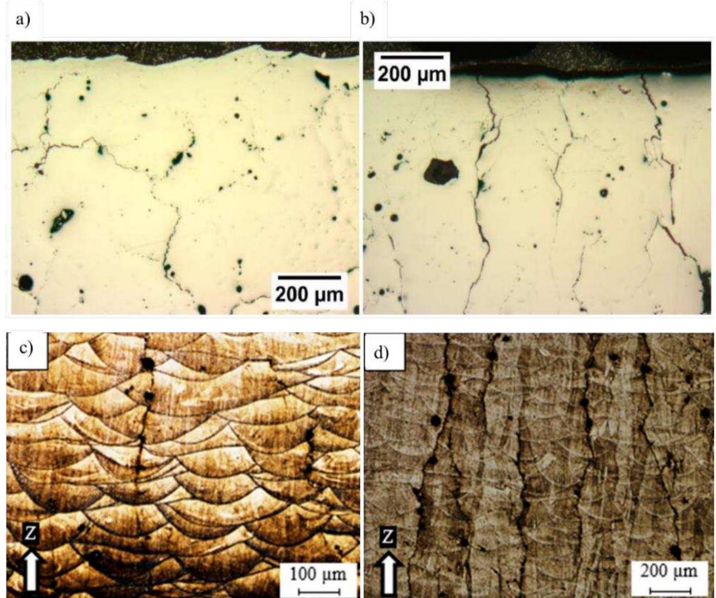 -4 a)-b) showing the as-built microstructure of 6061