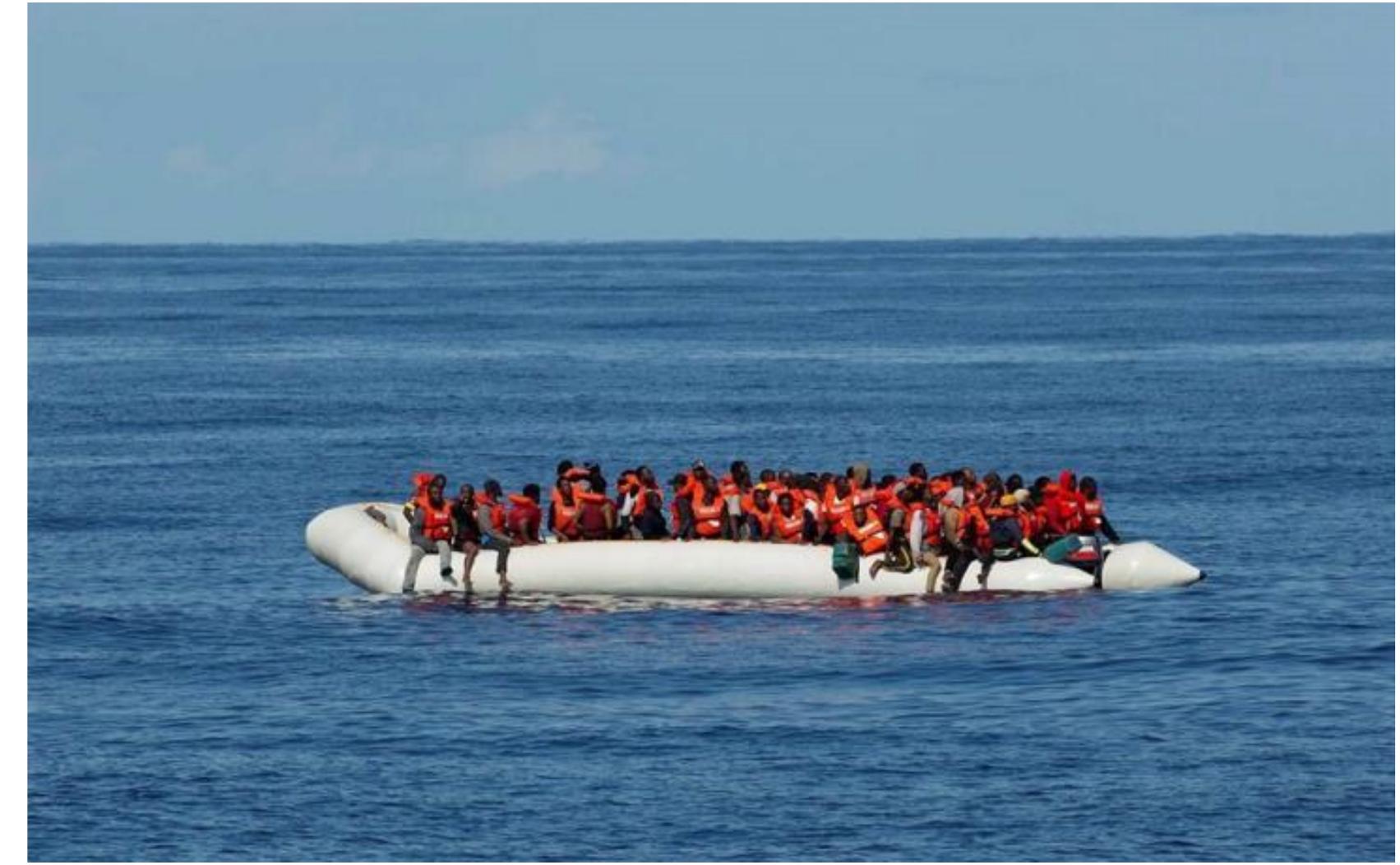Image published in Phileleftheros (21/03/20) on the arrival of a boat with migrants in the territory  controlled by the Turkish Cypriot authorities; it is not clear is this is stock photograph or photograph 
