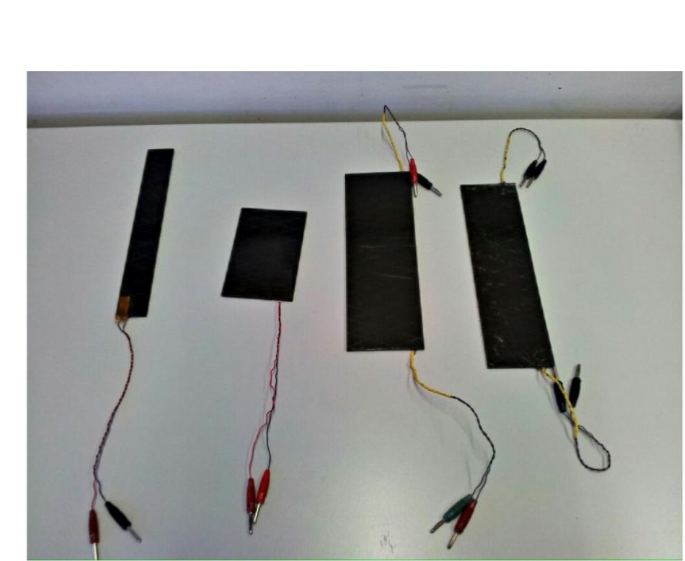 Experiment samples, from left to right: c, d, e and f-type