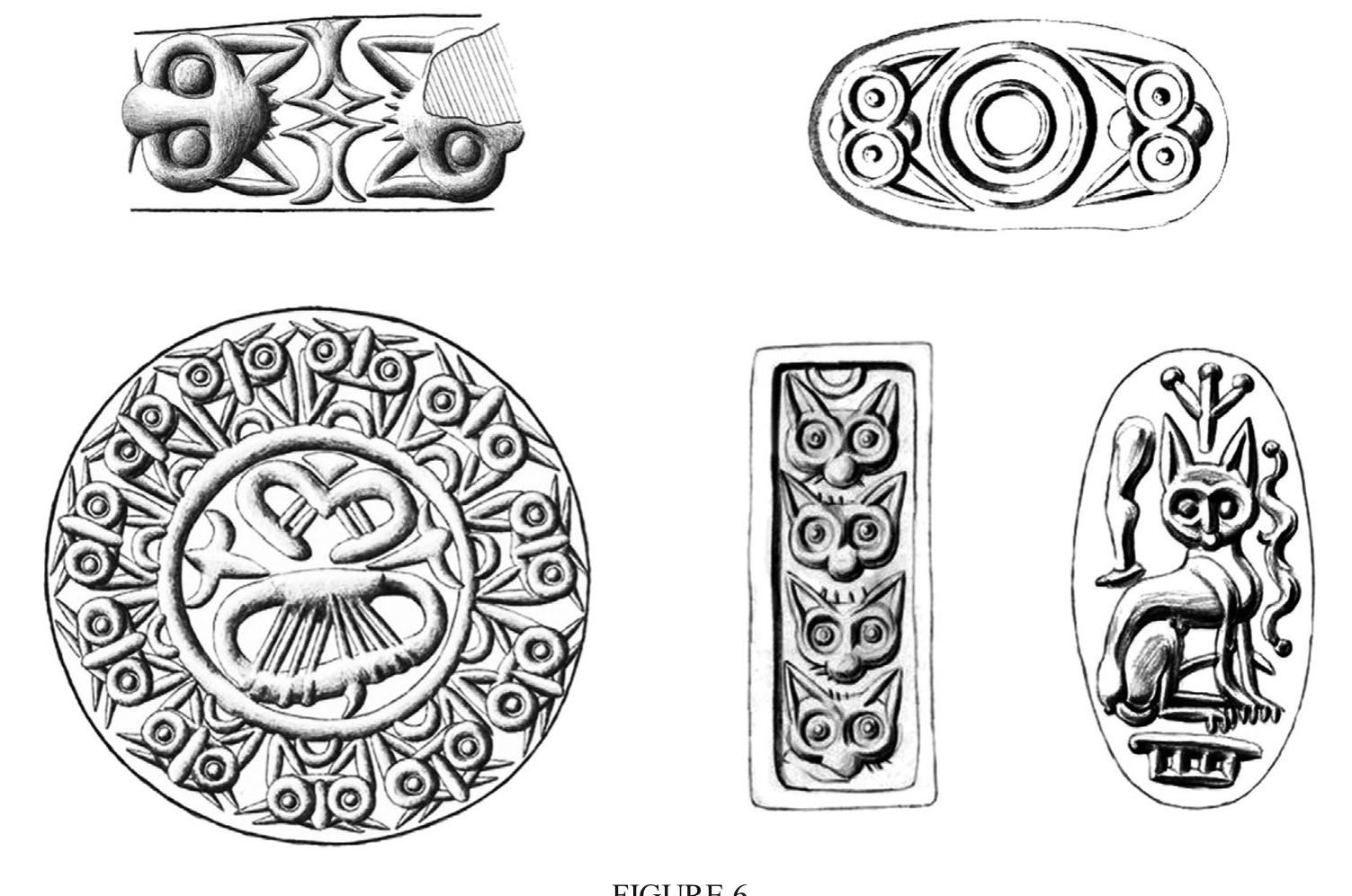 camples of the cat (SM 074—5) that are dubious as writing, as discussed in the text (not to scale; courtesy of CMS Heidelberg). 