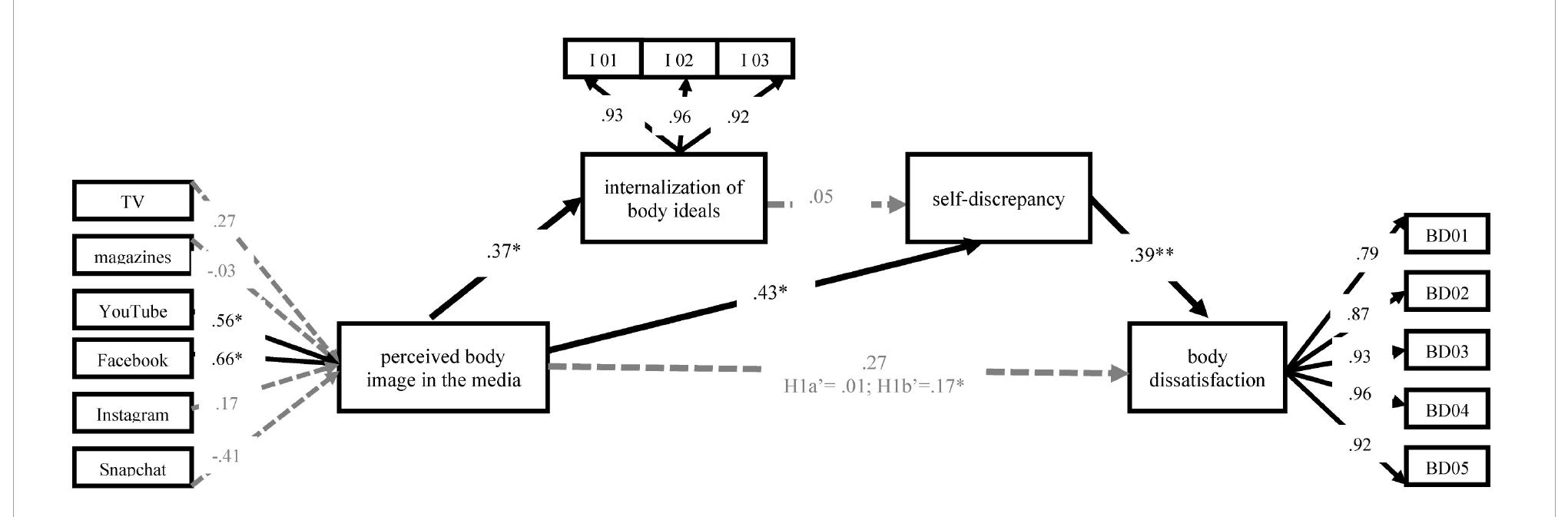 Self Discrepancy Model (PDF) Images of bodies in mass and social media and body ...