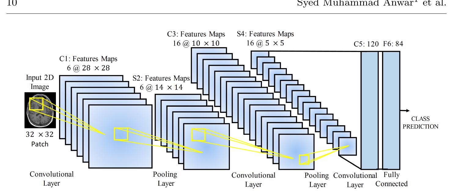 Fig. 3. A typical convolutional neural network architecture for medical image classification 