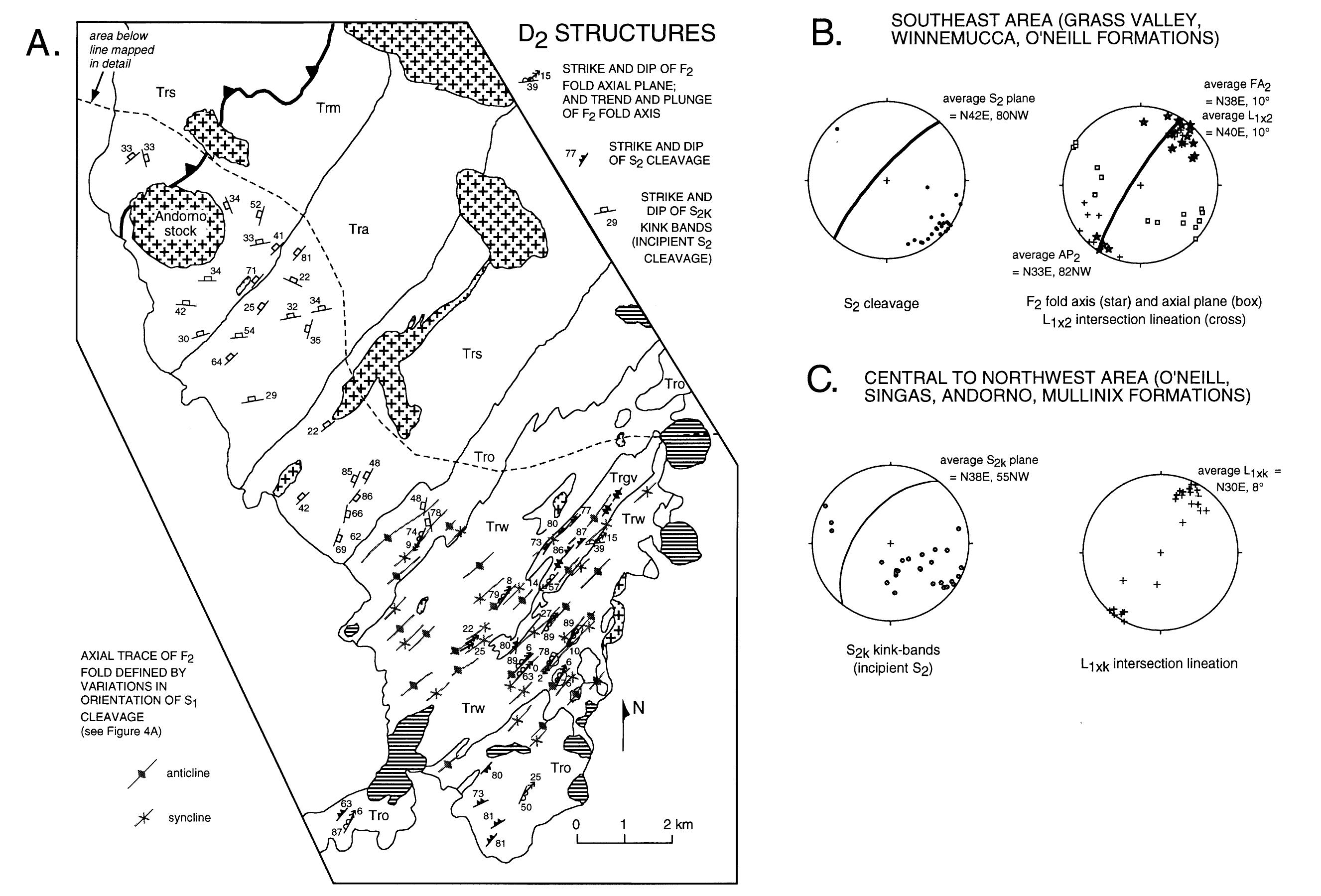 (a) map of southern santa rosa range, showing location and