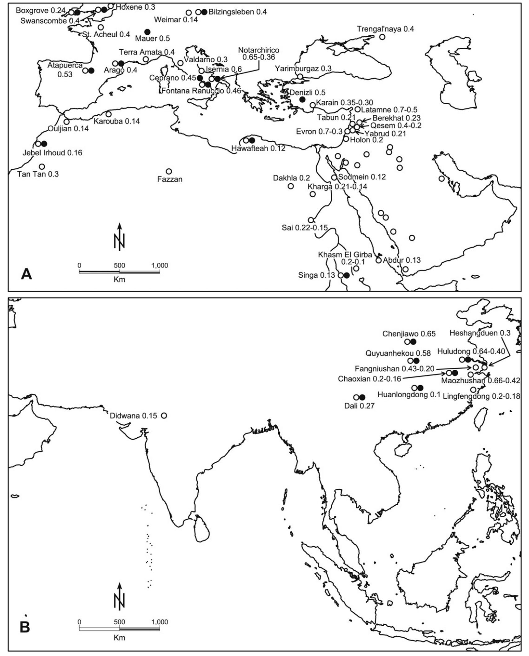 (PDF) Early to Middle Pleistocene Homo dispersals from Africa to ...