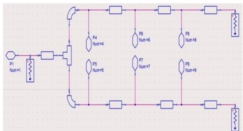 Figure 5 - from Wide band multi stage eight way Wilkinson