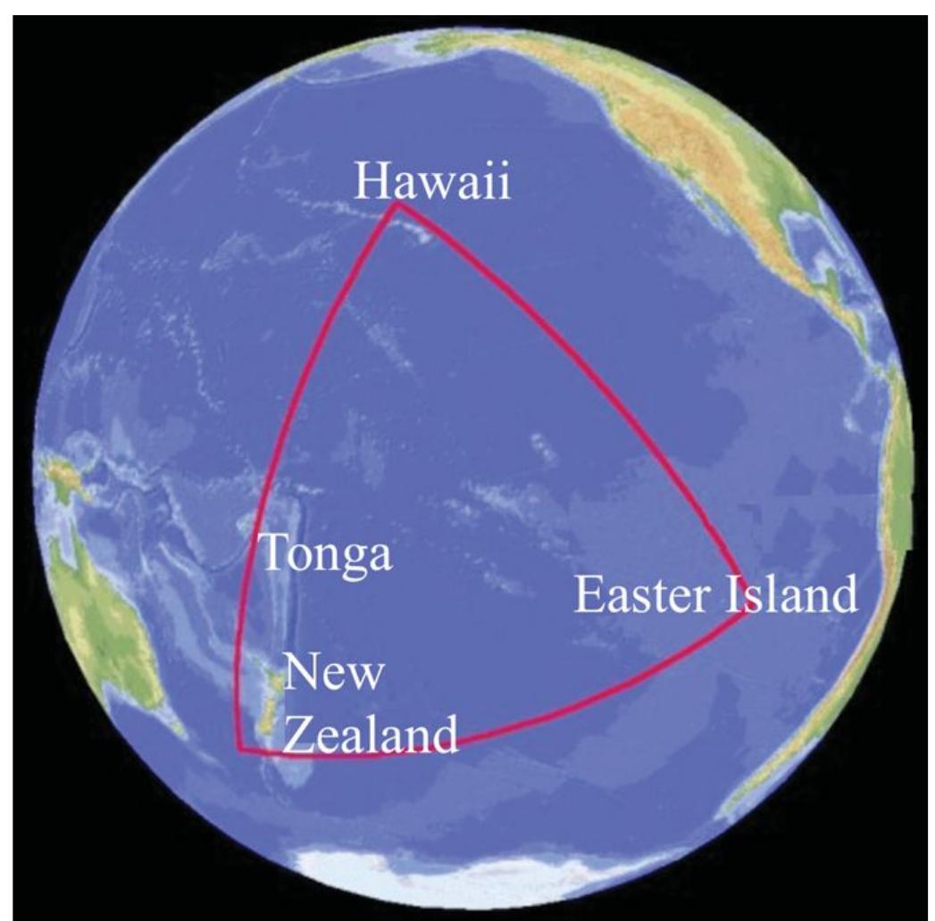 The polynesian triangle. adapted from bishop museum image,
