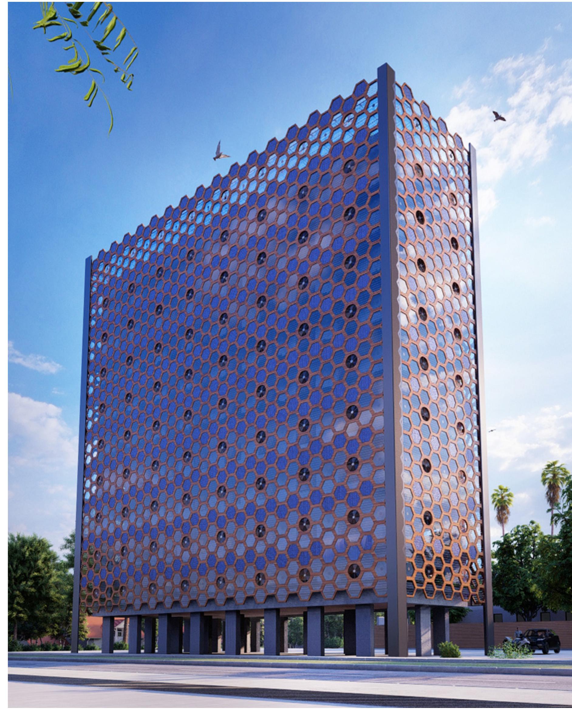 Exterior perspective for single building from the