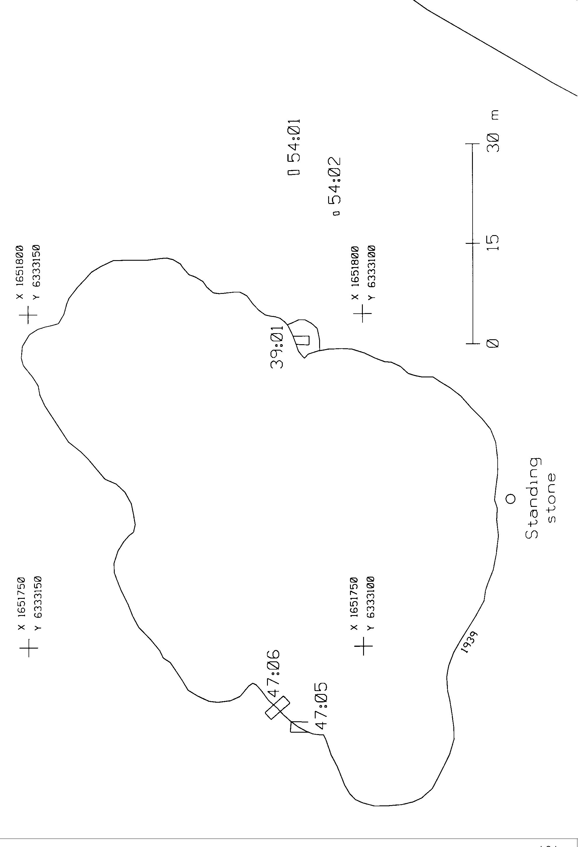 Fig. 10:8 Kaldakern gravel pit, cemetery section 5. Excavated features. 