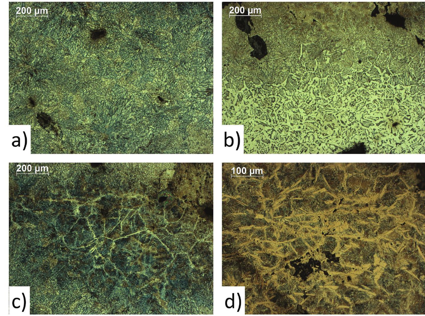 Material Microstructure Samples The microstructure of sample s-73 varies greatly due to the