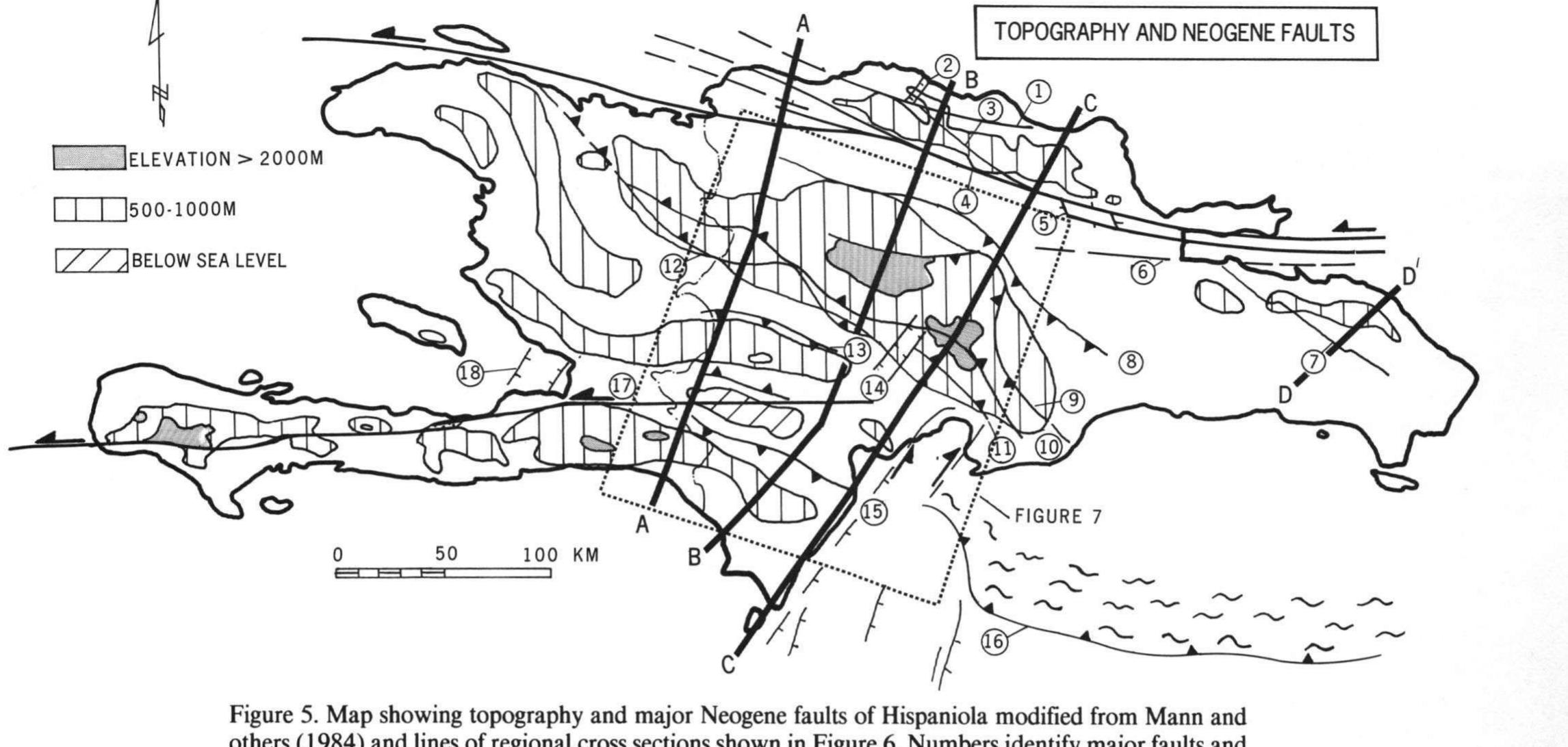 Figure 5 - An overview of the geologic and tectonic