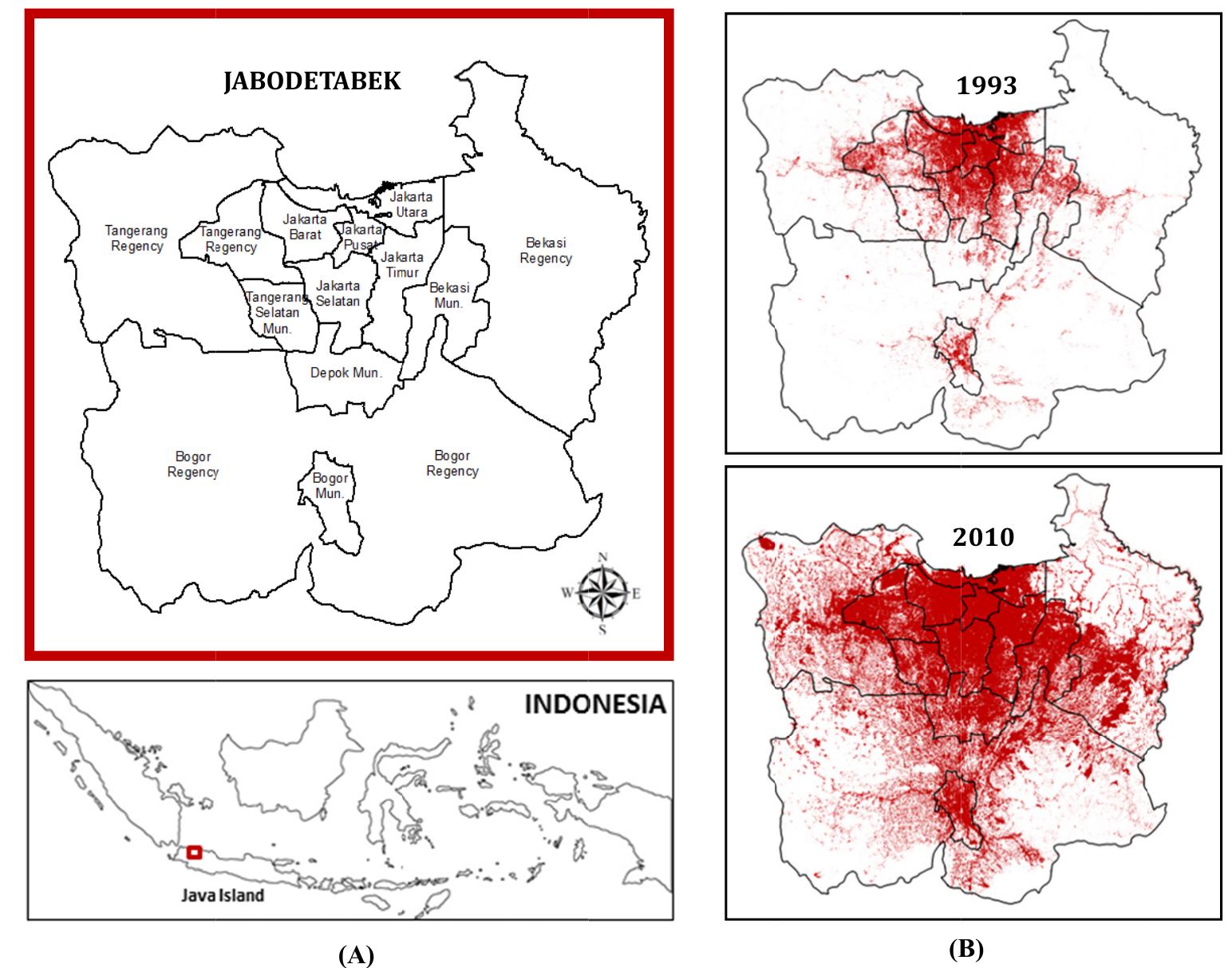 A Map Of Jabodetabek B Urban Expansion Figure 002 