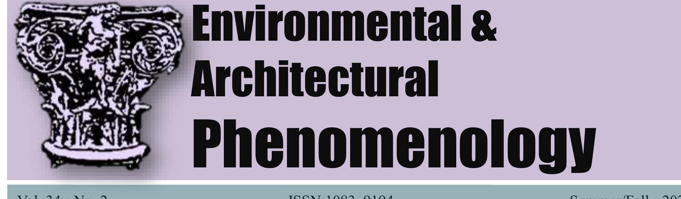 the phenomenon is understood and experi- enced via both everyday and extreme envi- ronmental situations and events. Relph points out that phenomenological studies of localities might be one important source helping to facilitate adaptations to climate change in particular places.  world, a theme he explored in summer/fall 2022 and winter/spring 2023 EAP entries. Wood’s focus is the phenomenon of jizz— the singular presence of a living being in- stantly recognizable without the involve-  ment of conscious attention. Wood’s focus is the jizz of birds and what such a mode of identification offers ornithology. 