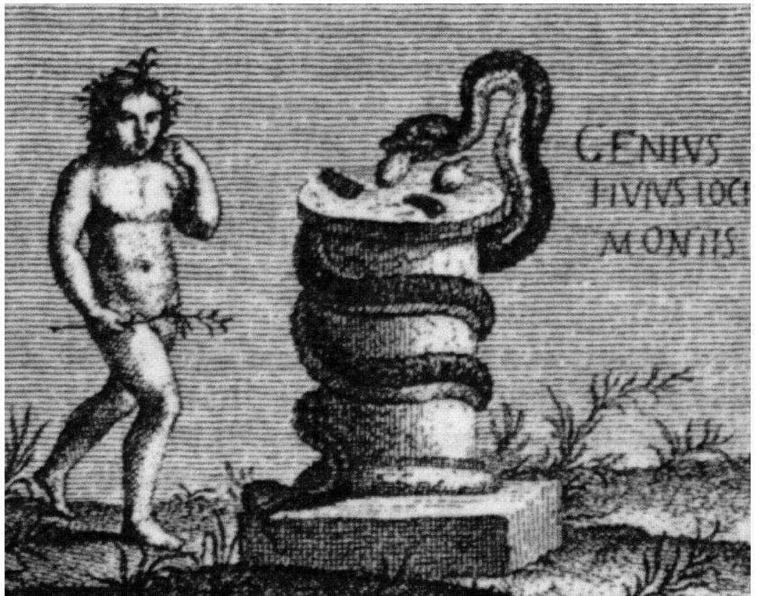 — - SAWS Alt tiowwiivai ee eee Xi Ui locus amoenus traces back to such nymphic places. Famous is the locus amoe- nus described by Longus (2nd century AD) in his novel, “Daphnis and Chloe,” with its classical triad of spring, tree, and rock. Even the muses have originally been nymphs themselves—singing and dancing mountain nymphs (Greek: oreades). Hip- pocrene, their sacred spring at Mount Hel- icon, where they appeared to Hesiod (cf. Hes. theog. 1-10), is still the symbol of po- etic initiation and inspiration [8]. The place and the atmosphere of Hippocrene can still  “Genius loci” thus means a place that has a special, characteristic spirit. A place has such a spirit either through itself, as a kind of innate spirit (“ingenium loci”), or through what people have inscribed in it, whether materially or immaterially [5]. But whether innate or inscribed, decisive is that this spirit has developed naturally and/or historically. Equally important, the genius loci is not only a spirit that has developed, but continues to develop. For every ge- nius—including that of a place—is a “spirit of becoming” [6]. This processual aspect is also suggested ff by the etymology of the | word: “The origin of the _ name from the root gen in gignere is obvious and was not misunderstood by the ancients” [7]. Gignere means to beget, to bring forth, to give  qe tel: 2   Kozljanic is a philosopher who did his doctorate under the direction of Gernot B6hme at the Technical University of Darmstadt in Germany. His dissertation was entitled, “The Spirit of a Place—Cultural History and Phenomenology of the Genius Loci,” and was published in German in 2004. r.kozljanic @ freenet.de. Text and images © 2023 Robert Josef Kozljanic. Image captions, p. 24.  