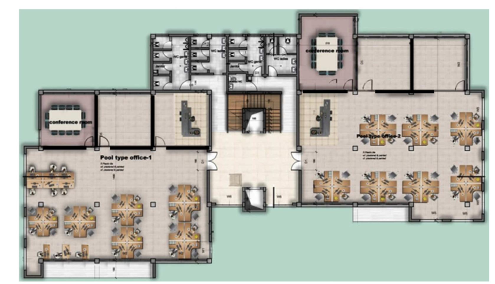 Floor plan figure 20. building sampled floor (third) floor