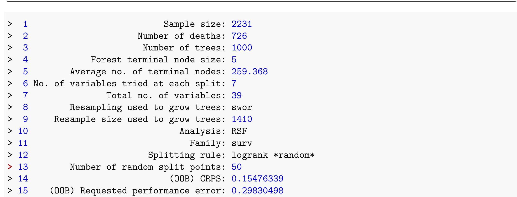 (PDF) randomForestSRC: Random Survival Forests Vignette