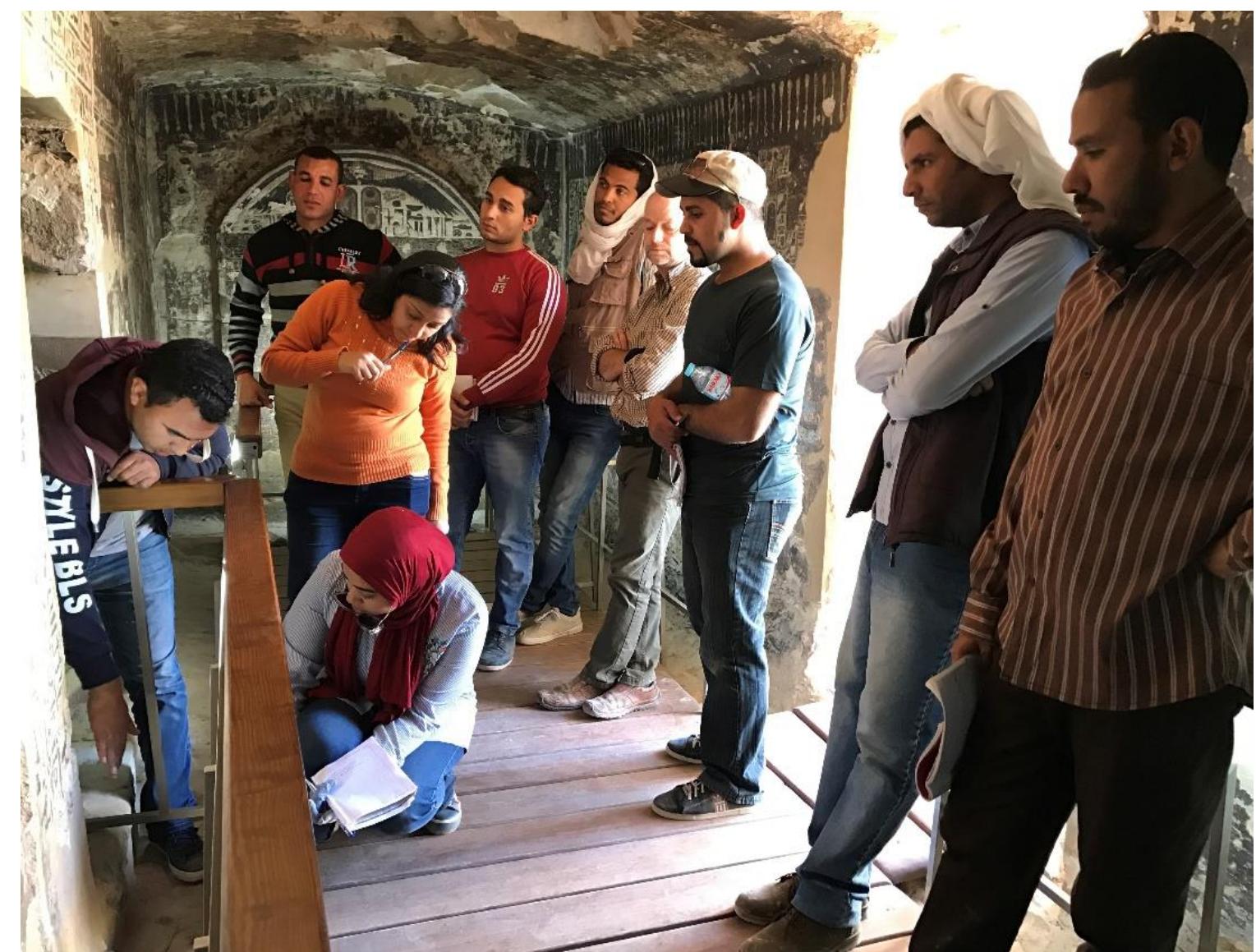 Epigraphy Discussions in TT 110 with Mr. Sayed Mamdouh and Mr. Will Schenck 