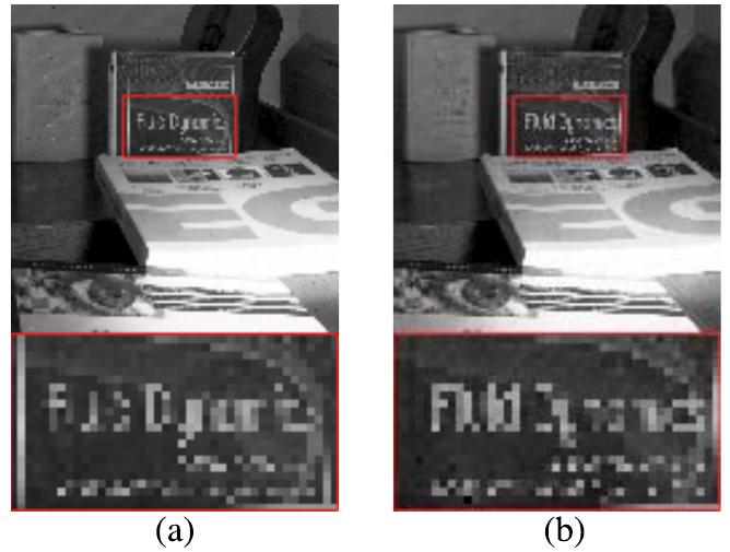 Example of plenoptic view aliasing. (a) one view extracted