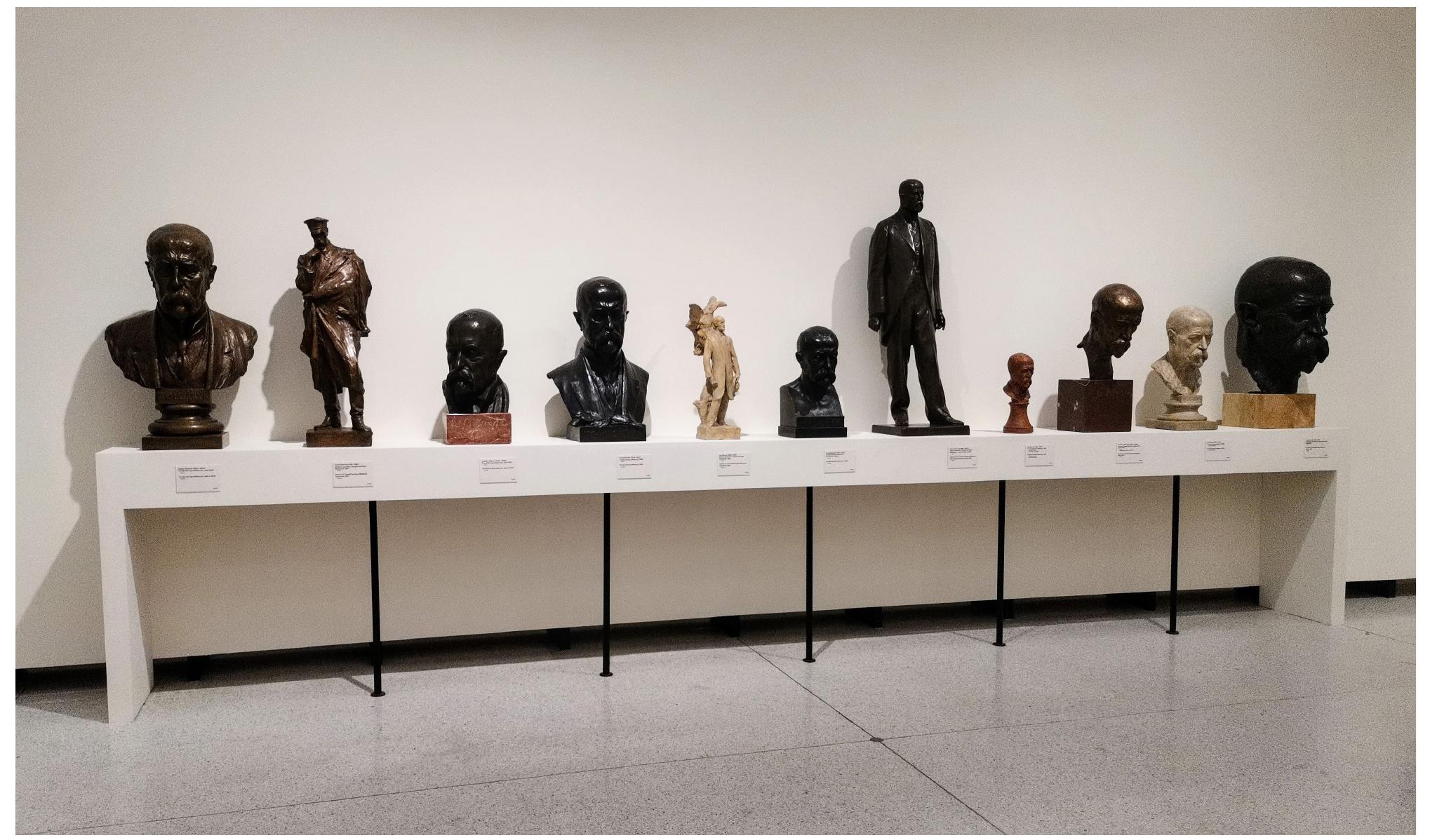 7 Display of busts of Tomas G. Masaryk, in The First Republic, National Gallery Prague, 2018. Photo: Author.  Modernization tO What were otherwise considered to be So-Called DaCKWard regions. The break-up of Czechoslovakia in 1993 followed decades of ambivalence  amongst Slovaks about the state of which they had been part for seventy-five years.  The marking of the centenary was thus considerably more muted in Slovakia and  for understandable reasons. Until the 1990s, Slovakia was effectively written out of  histories of Czechoslovak modernism, or accounted for only in terms of ideas and  practices generated in Prague.** This reflected a long-standing ideological blindness  on the part of Prague-based scholars, which was also invariably repeated by scholars internationally. Only recently have Slovak cities such as Bratislava or KoSice begun to  be recognized as significant centres in their own right, a position that was belatedly acknowledged, too, in the new National Gallery hang in Prague.*” 