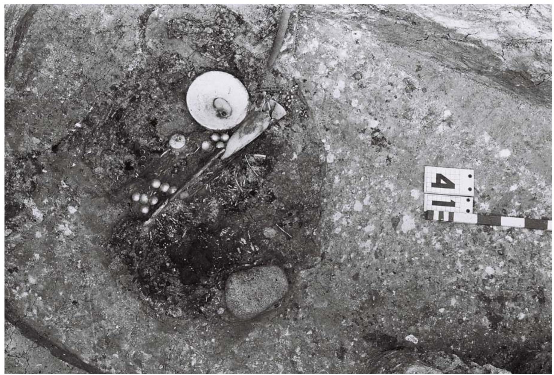 work in the south part of Varna, close to where a gold ring-amulet had been discovered fifty years earlier. A follow-up visit to the site by archaeologists failed to locate any traces of a burial pit or human remains, and no further artefacts were found. In number and character,  the copper artefacts from Varna III resemble those from grave 43 of the Varna I cemetery, dated to ca 4500 cal BC’. 