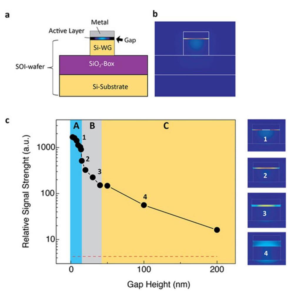 Waveguide-coupled plasmonic modulator [38]. (a) schematic