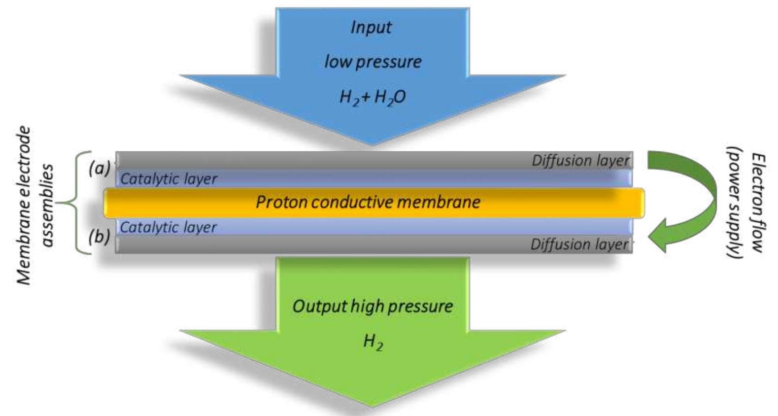 Ehc Process Visual (PDF) PEM Electrochemical Hydrogen Compression with Sputtered Pt Catalysts