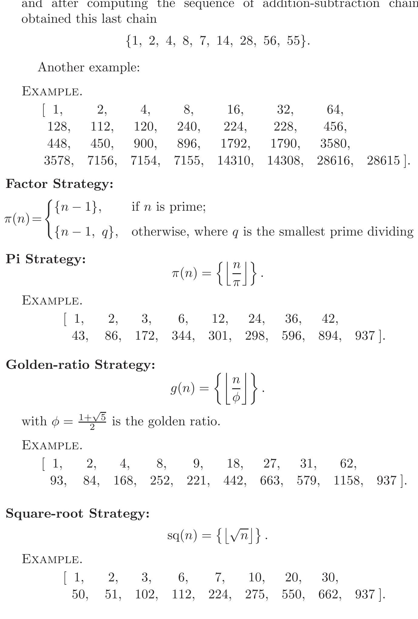 Subraction Chain (PDF) On the Construction of Short Addition-Subtraction Chains and ...