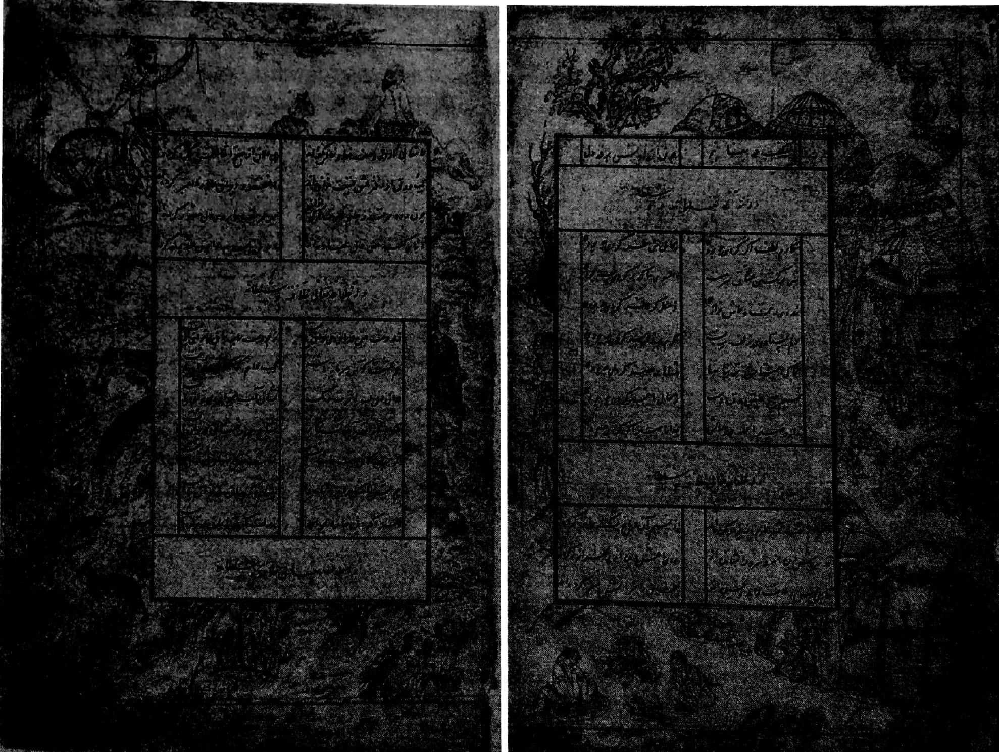 Resim 1: Sultan Ahmed Celayir’in Divan, XV. yiizy:  baslan, 32.3 x 22.3 cm, Freer Gallery of Art, Smithsoniat Institution, Washington, D.C., No.32.35  tesim 2: Sultan Ahmed Celayir’in Divam, XV. yiizyil aslani, 31.8 x 22.7 cm, Freer Gallery of Art, Smithsonian nstitution, Washington, D.C., No.32.34  sanat hamiligi Baysungur’un yasadigi baskent Herat’a kaymustir, Celayirliler tarafinda baslatilmis olan kalem-i siyahi resim gelenegi, Timurlu sanatgilar tarafindan stirdiirtilere Herat’ta gelistirilmistir. Siklikla sekilli kartuslar iginde betimlenen, bezeme taslagi niteliginc yapilmis, Timurlu kalem-i siyahi resimlerin, 6nceki dénemlerde ortaya konan eserlerde ayirtetmek olduk¢a zordur.”” Tebrizli Cafer’ in yaklasik 1427 yilinda sanatgilarin faaliyetleriy ilgili tuttugu raporda, sedef stislemeli bir eyerde kullanilmak tizere, Hace Emir Hasan’in, Em Devletyar’in eldeki bir tarh’im aktardig: bildirilmistir.°! Emir Devletyar’in yaptigi deseni aradan yaklasik ytizyil gecmesine kargin kullanilmasi, gecmis ustalarin eserlerine deg verildigini ve kalem-i siyahf resim tarzinin tekrarlara dayanan, geleneksel yéntemle dgrenildigii de gostermektedir. Saray albiimlerinde genellikle yaka gibi giysi ayrintilarinin islemeleri i¢: kullanildigi belirtilen kalem-i siyahf desenlerin,” Glciisti ve bicgimi dikkate alindigind. bazilarinin eyer bezemesi olarak tasarlanmis olabilecegi de diisiiniilmiistiir.* Bu kalem-i siya resimlerde gériilen pek cok 6ge Dogu Asya kokenlidir; boynuzlu efsanevi yaratiklar, su kaplurr 