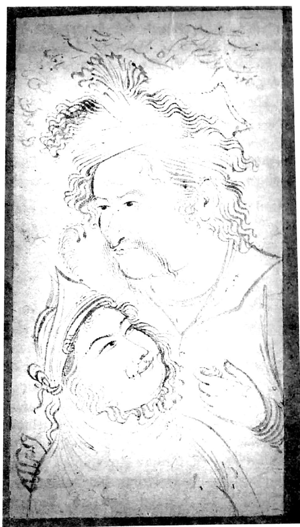 Resim 9: Sevgililer, Mu’in Musavwvir, 1642 tarihli 13.2 x 6.8 cm, Freer Gallery of Art, Smithsonian Institution, Washington, D.C., No. 53.41 