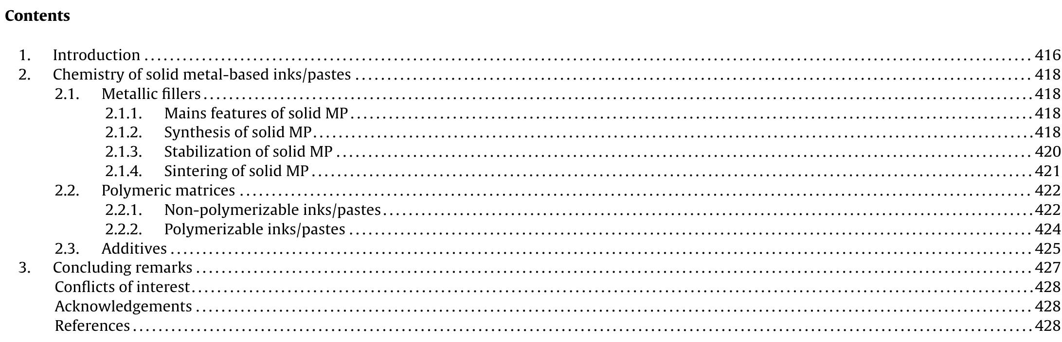 (PDF) Chemistry of solid metal-based inks and pastes for printed ...