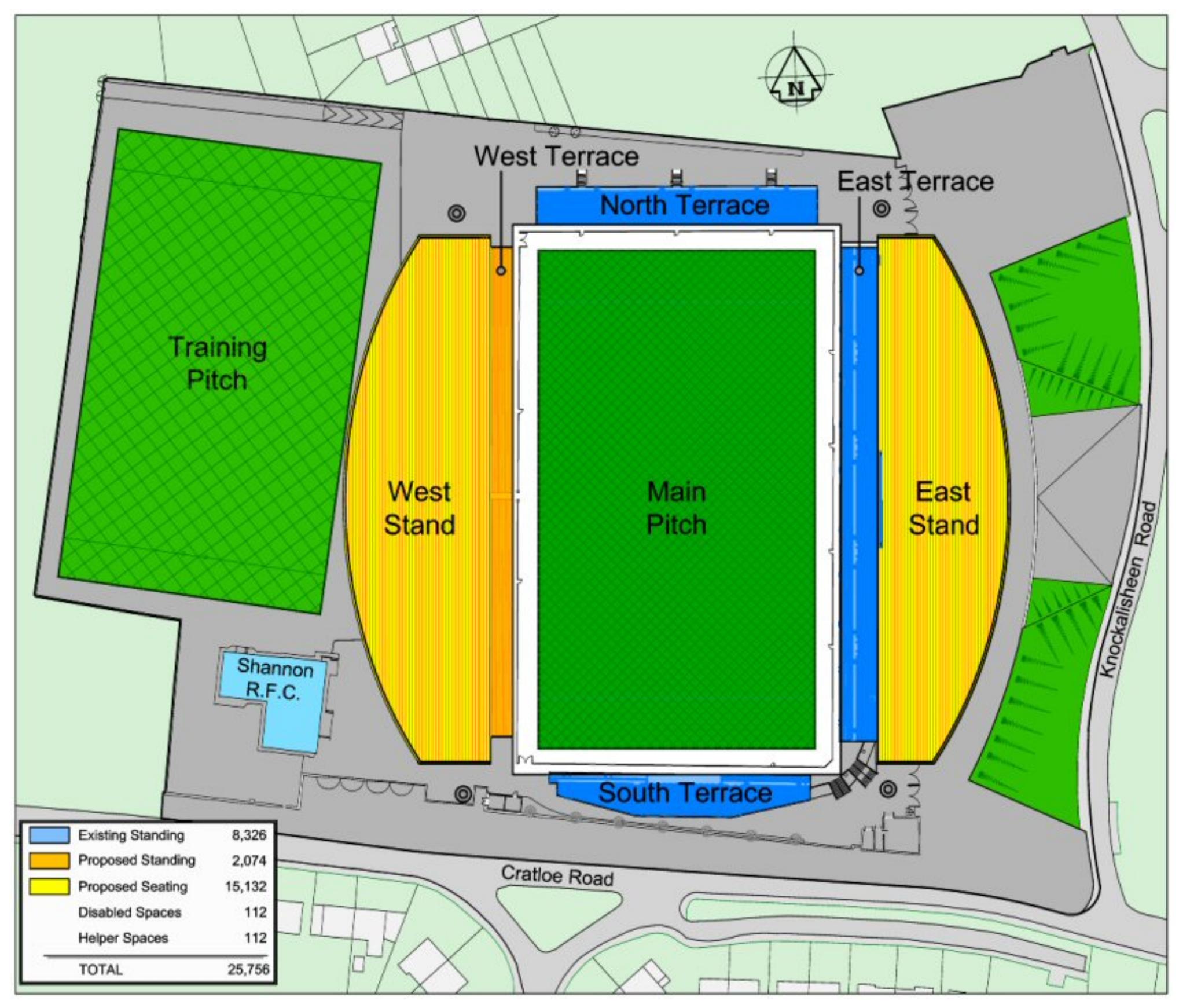 Toppins Field Figure 6 - from The Redevelopment of Thomond Park, Limerick