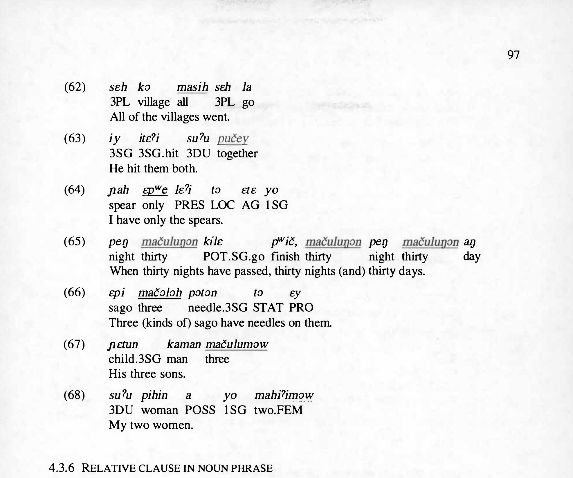 PDF) A Grammar and Lexicon of Loniu, Papua New Guinea