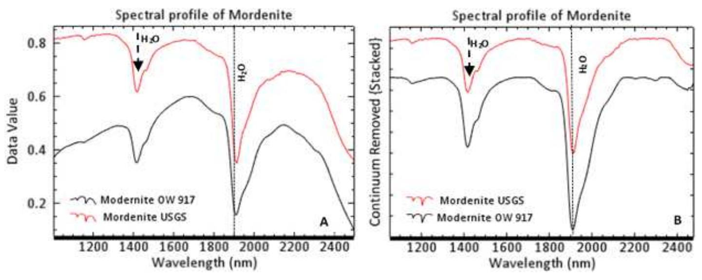 Spectral profile of (a) normal reflectance (b) continuum