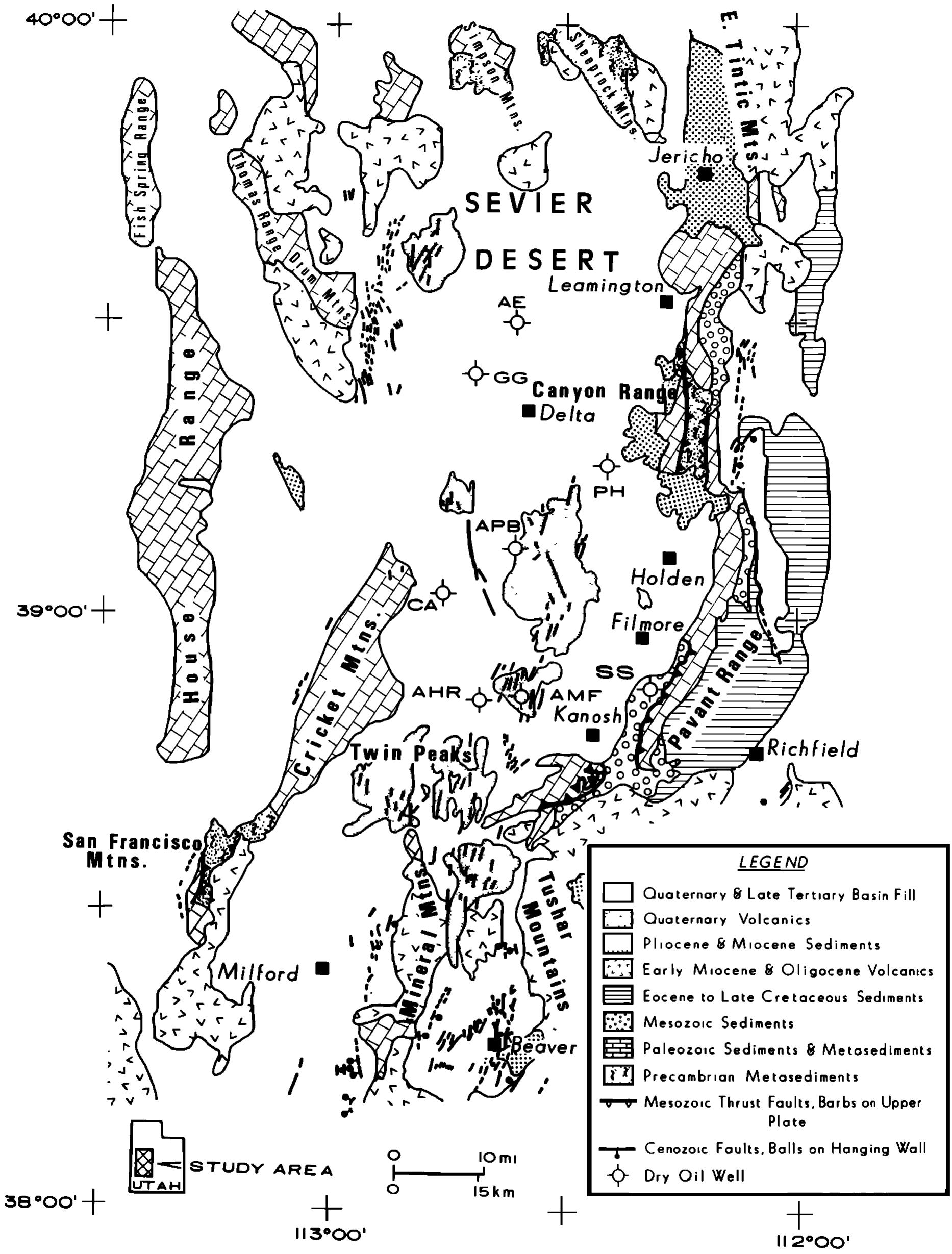Scarps Map (PDF) Cenozoic extension and evolution of the Sevier Desert Basin, Utah ...