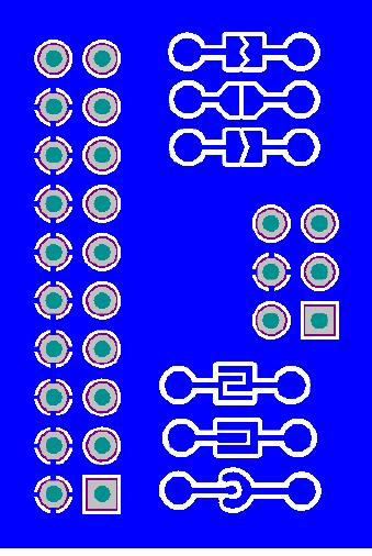 Adapter Design Pcb C.3: bottom layer adapter pcb layout. figure c.2: top layer