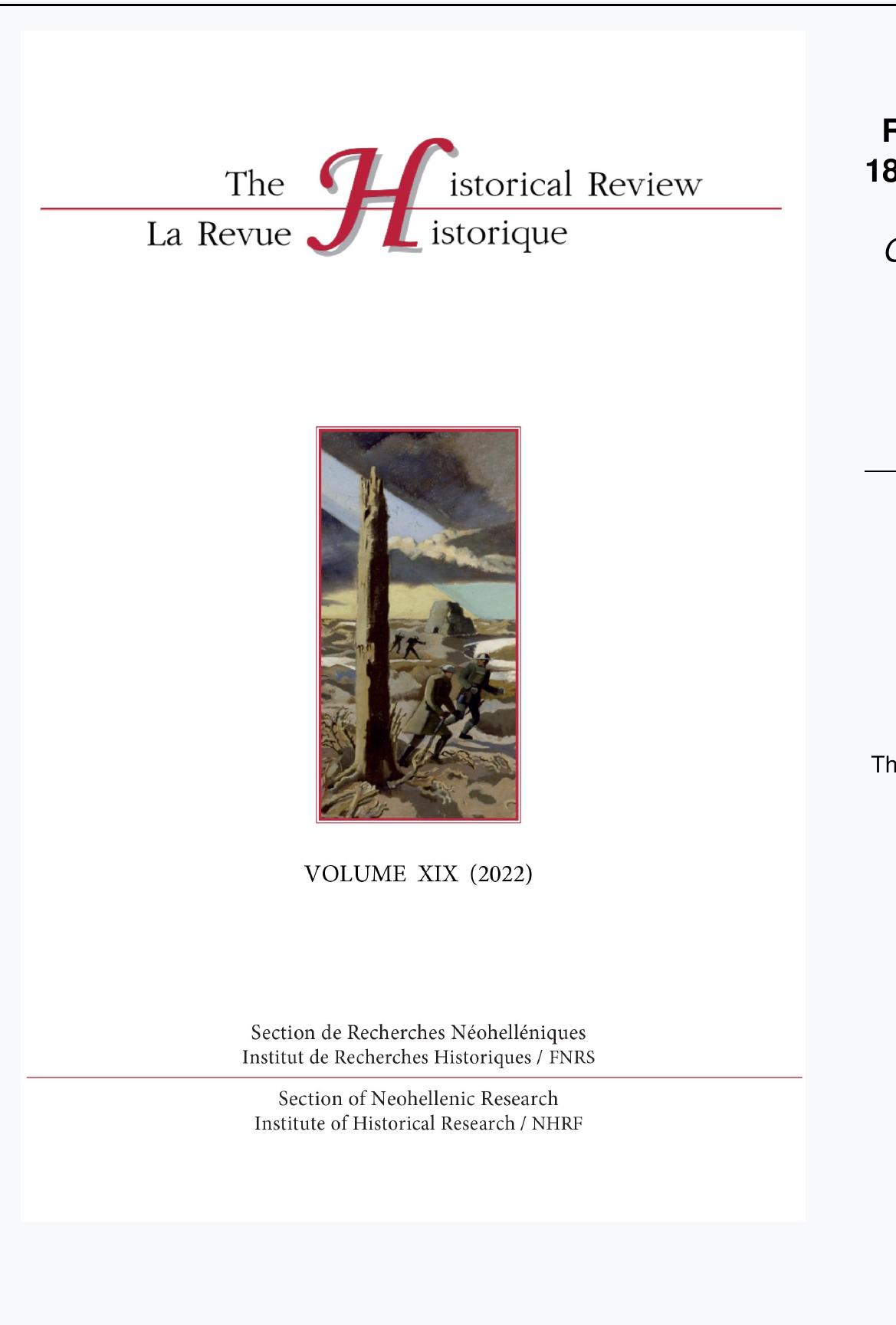 The Historical Review / La Revue Historique  To cite this article:  The Historical Review/La Revue Historique 