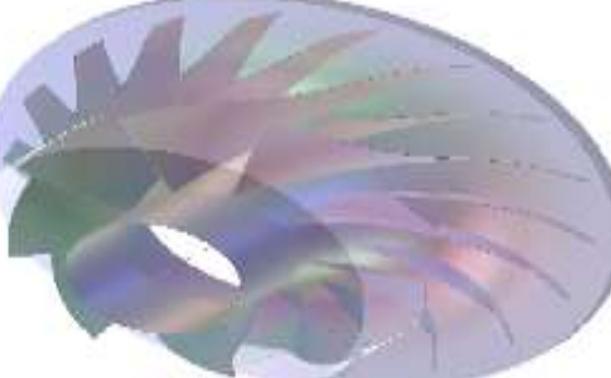 Because of the variety of mesh generation methods, there are numerous ways to characterize a computing grid. In this section, we look at meshes created with the ANSYS Workbench software "Turbo-Grid."The set of topologies H /J/C/L-Grid is a first choice for the analysis of the centrifugal compressor impeller generated from the ANSYS Workbench program "CFX-BladeGEN."Figure below depicts the various boundaries for modeling a channel of the centrifugal compressor and the original turbo compressor impeller